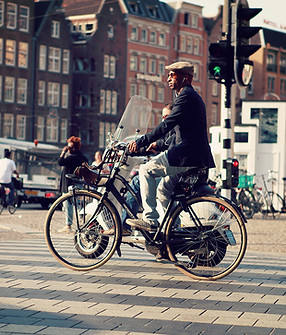 Man Cycling Urban