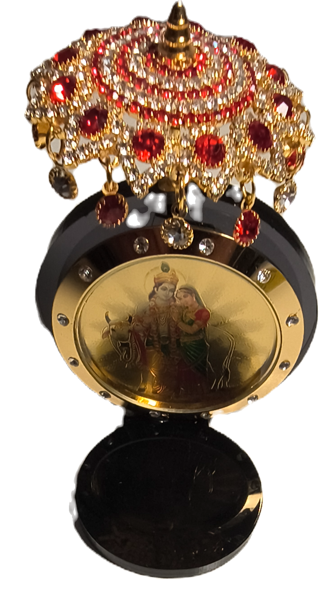 Radha Krishna Decorative Idol with Jeweled Canopy