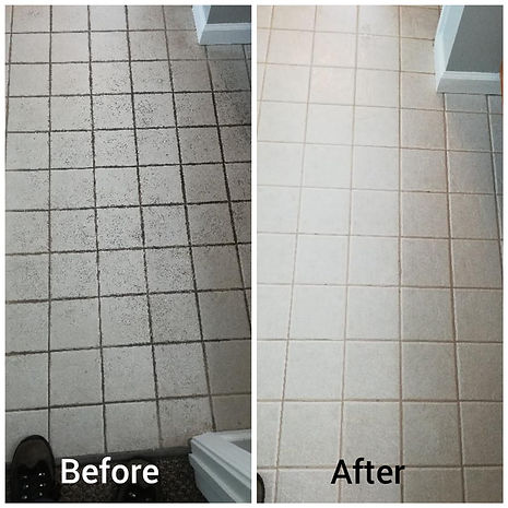 Before and After Tile Cleaning