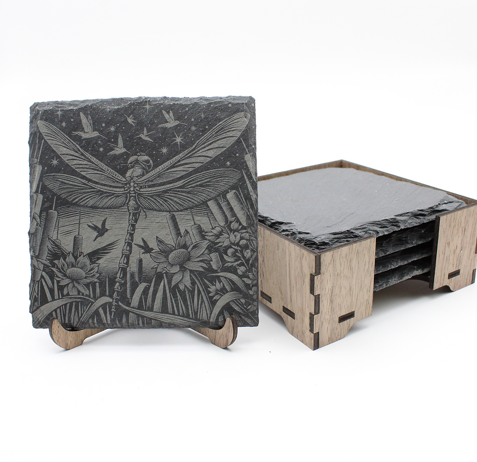 Miniature : Ensemble Libellule 3-Noyer Naturel Authentique