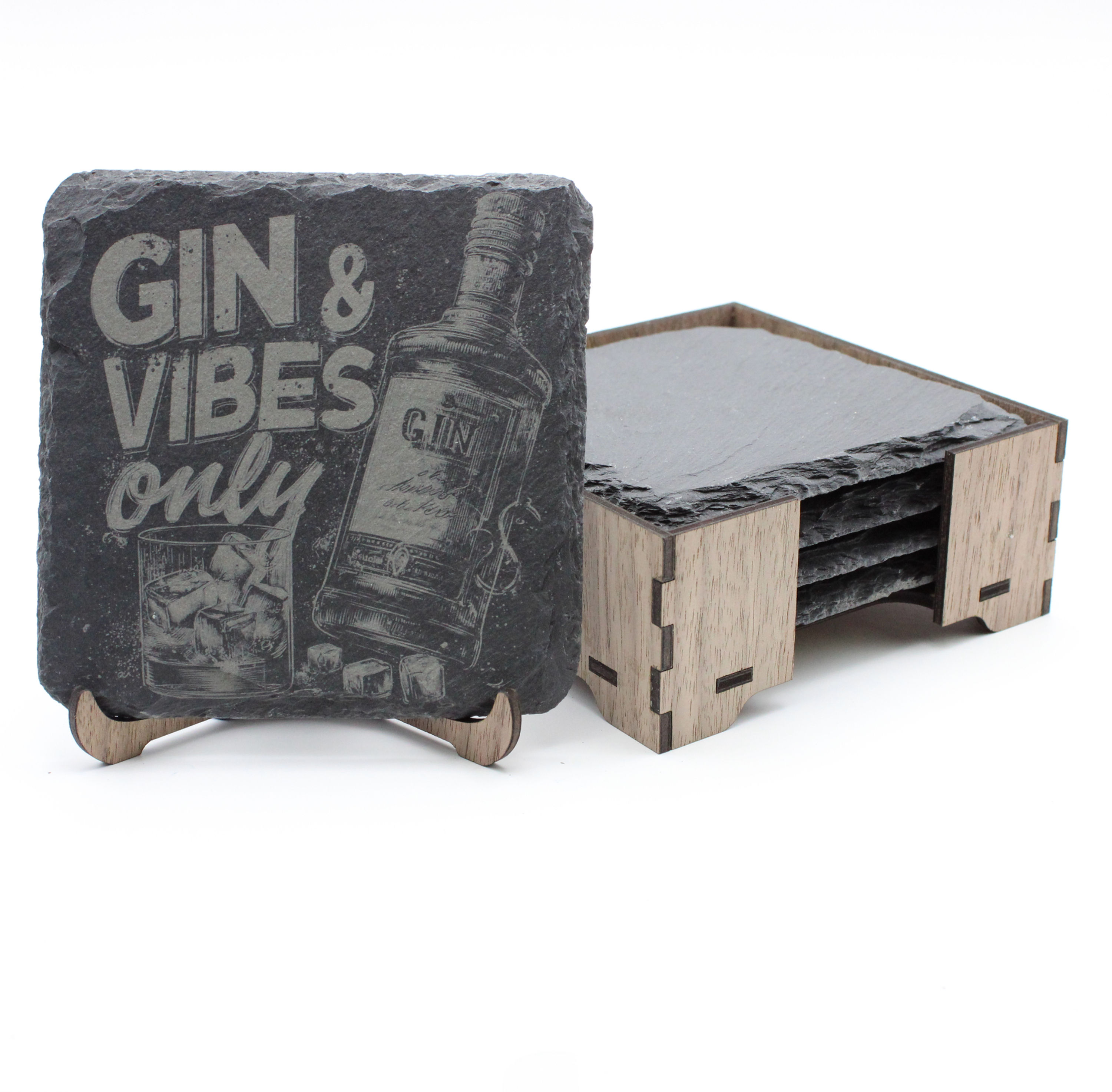 Hard Liquor Set-Authentic Natural Walnut