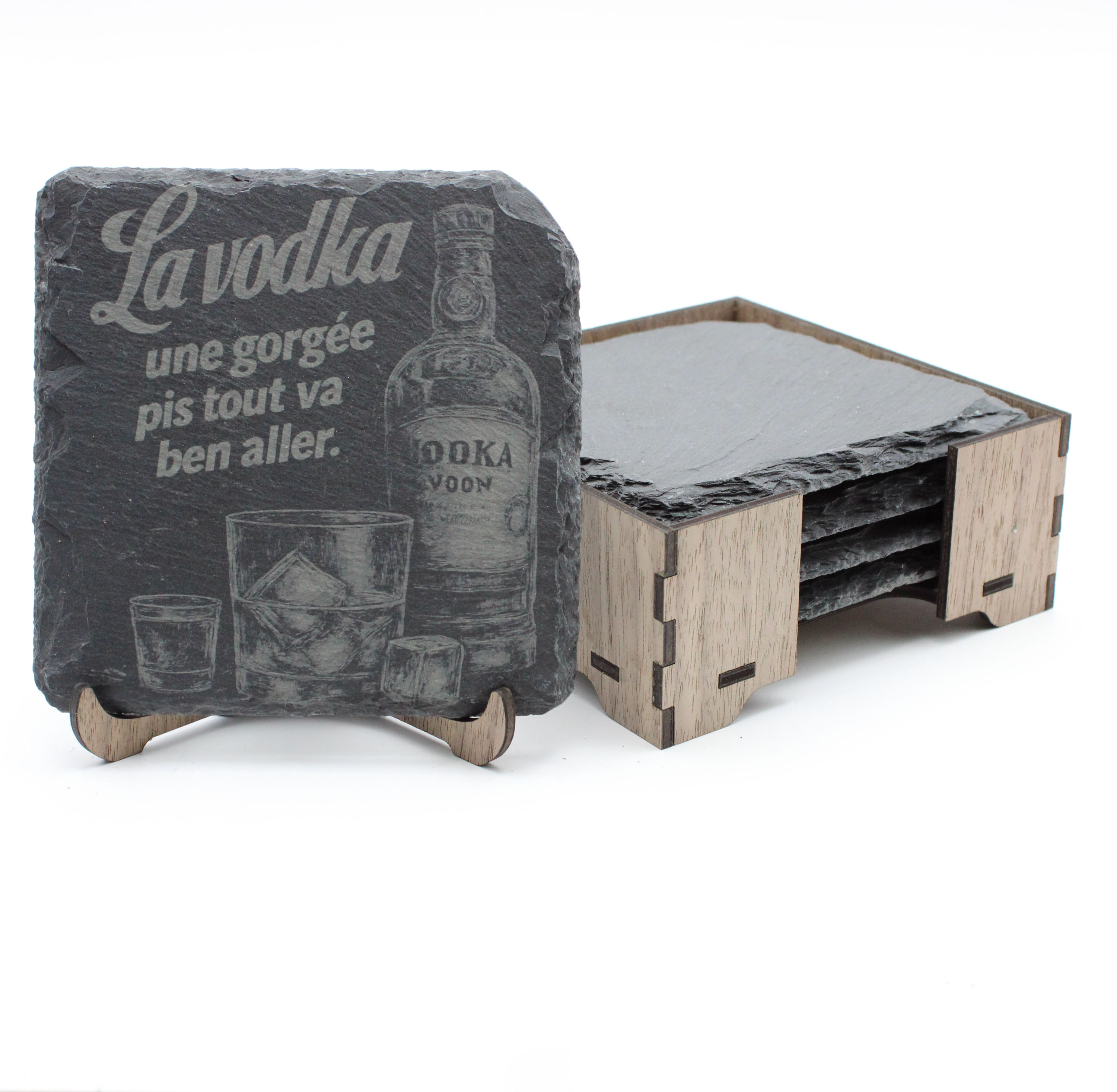 Ensemble Vodka - Noyer Naturel Authentique