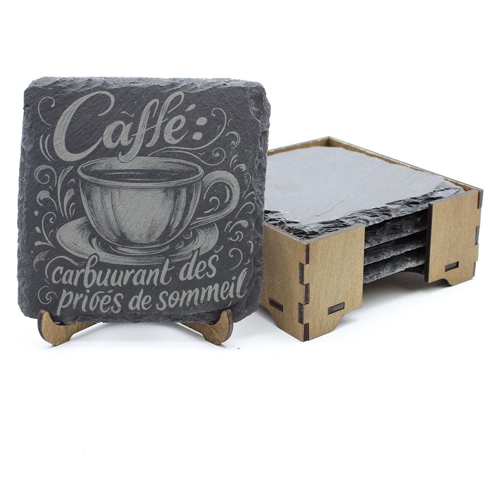Miniature : Ensemble Café Idéal  -Tilleul Teinté Artisanal