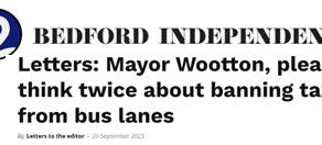 Labour opposes proposed changes to Ampthill Road bus lane.