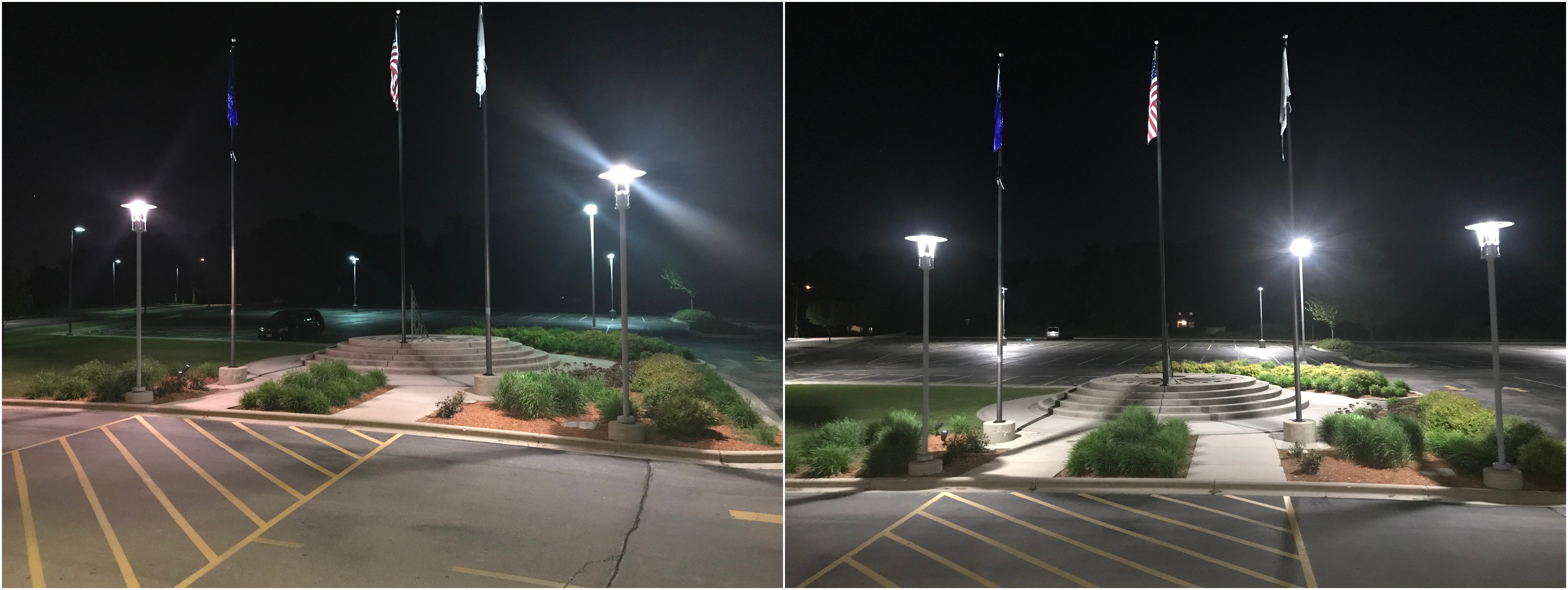 LED make the flags sparkle