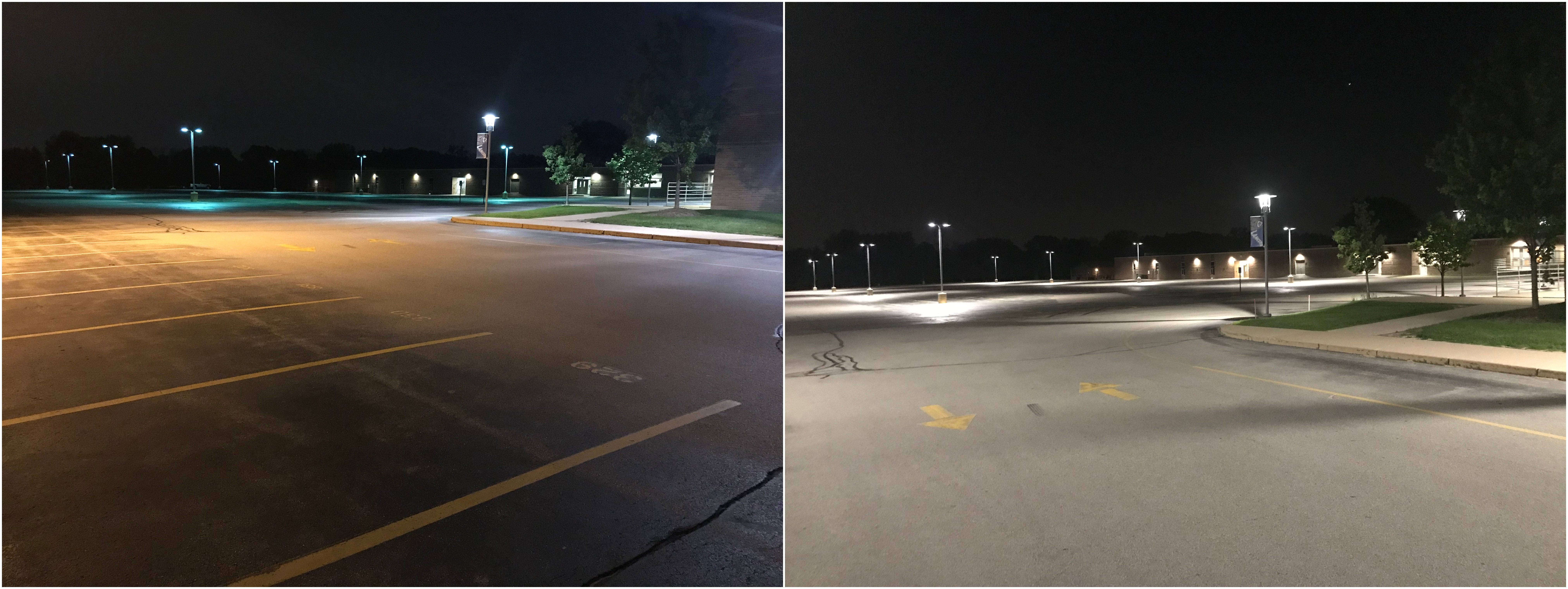 LED retrofit parking lot heads