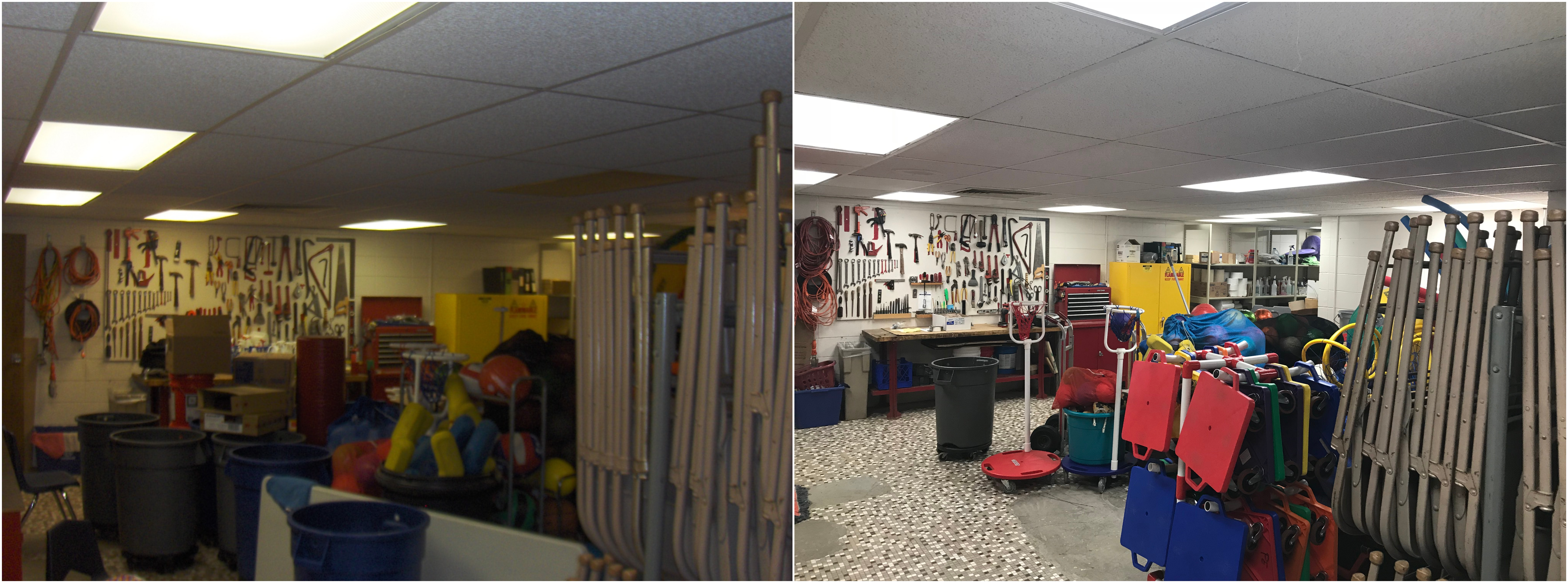 Maintenance area T8 to LED