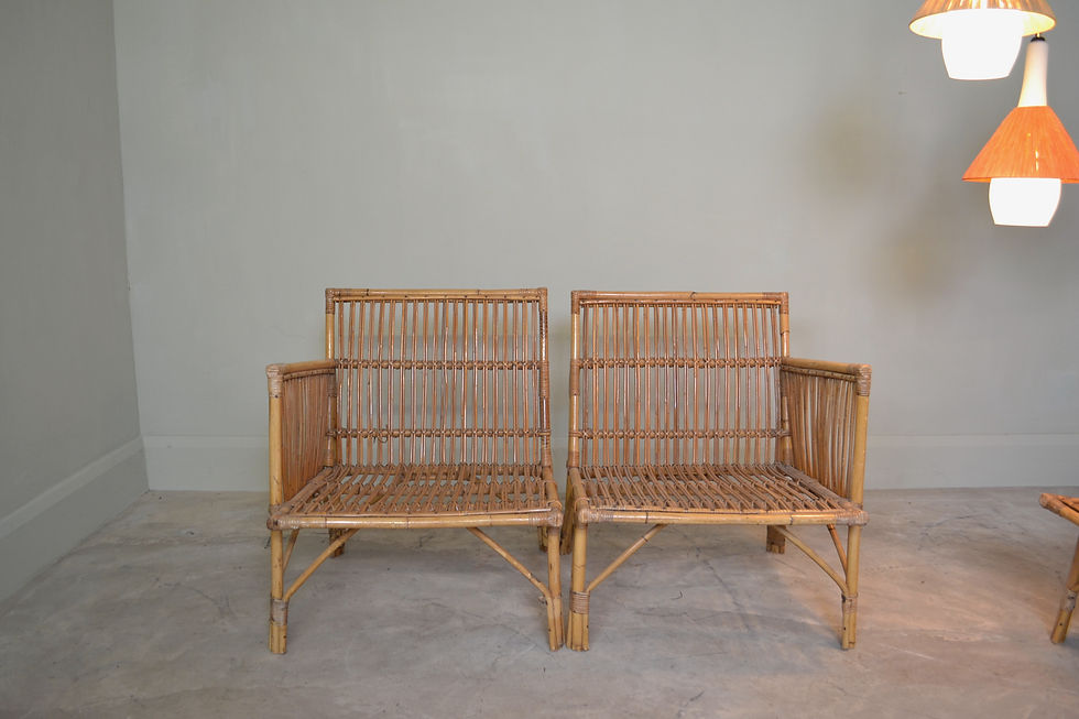 Thumbnail: Bamboo chair group
