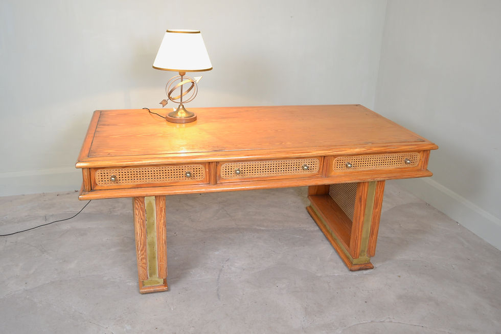 Thumbnail: Pine and cane desk.