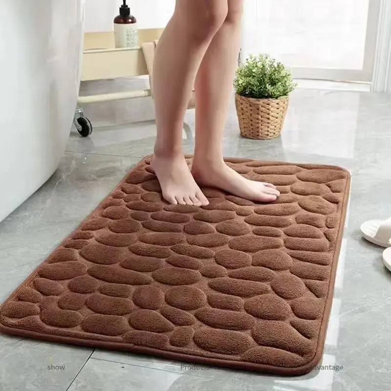 Thumbnail: PebbleGlow  3D Cobblestone Bath Mat