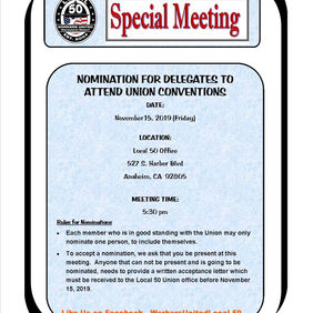 SPECIAL MEETING NOTICE