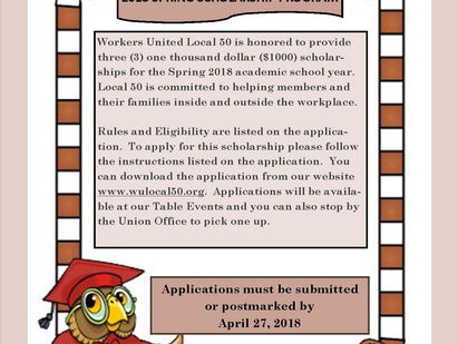 2018 SPRING SCHOLARSHIP PROGRAM