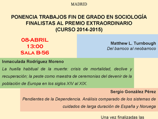 Ponencias TFGs finalistas al premio estraordinario