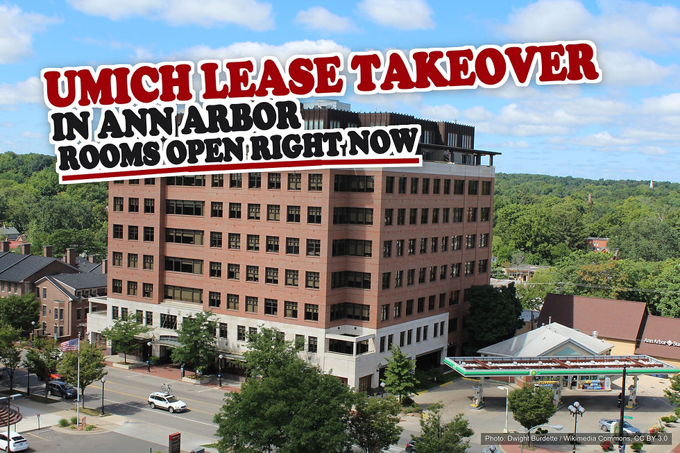 UMich lease takeover in Ann Arbor: the rooms and units open right now