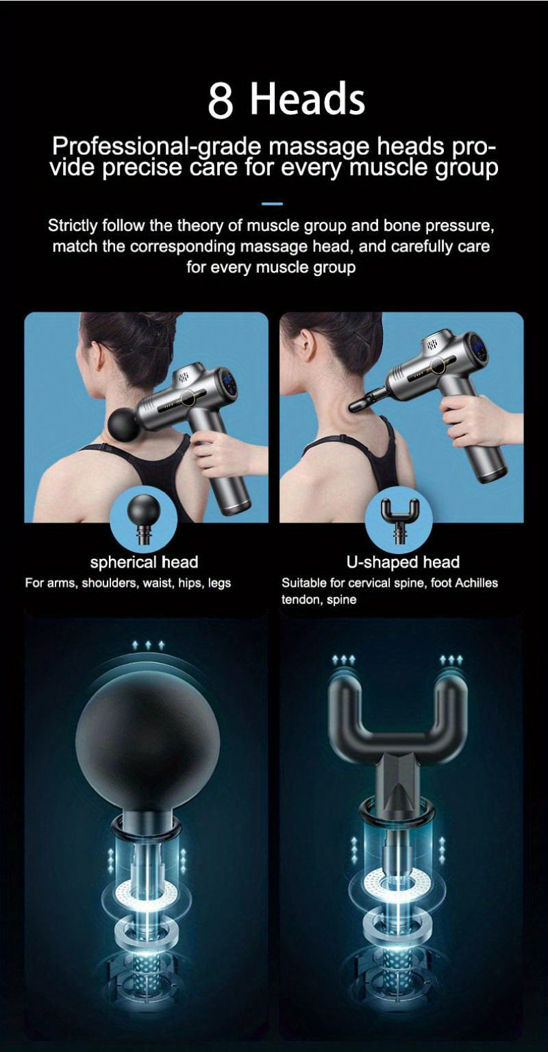 Thumbnail: Portable Fascia Gun Vibration Massage Gun For Body Neck Back Deep Muscle Relaxat