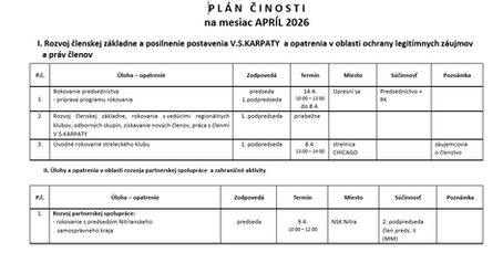 Rokovanie predsedníctva V.S.KARPATY