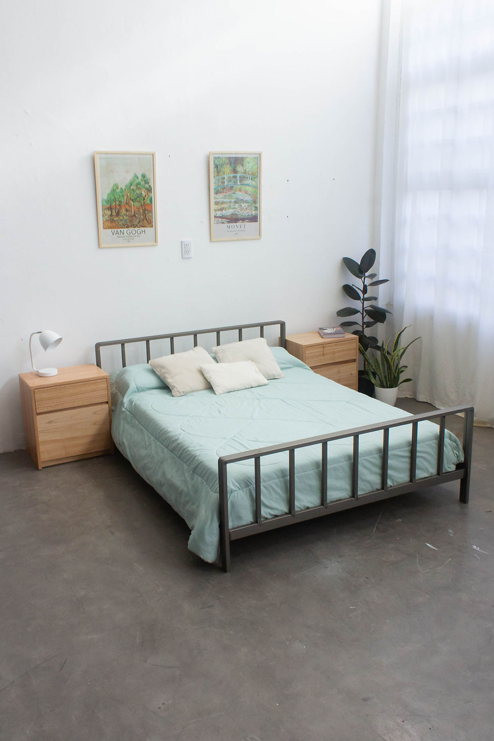 Miniatura: Cama Cubo con respaldo 2 plazas