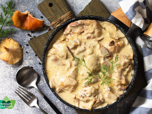 Chicken & Mushrooms in Butter Sauce