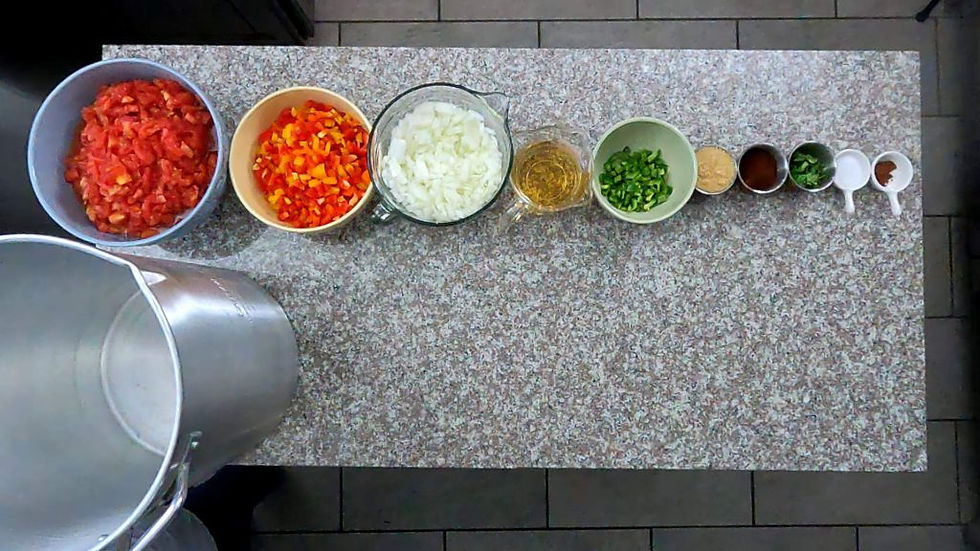 All of the ingredients to make our lovely salsa.