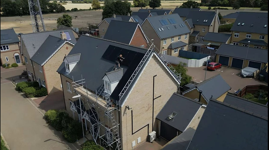 Black Solar Panels Installation 