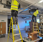 Commercial HVAC installation