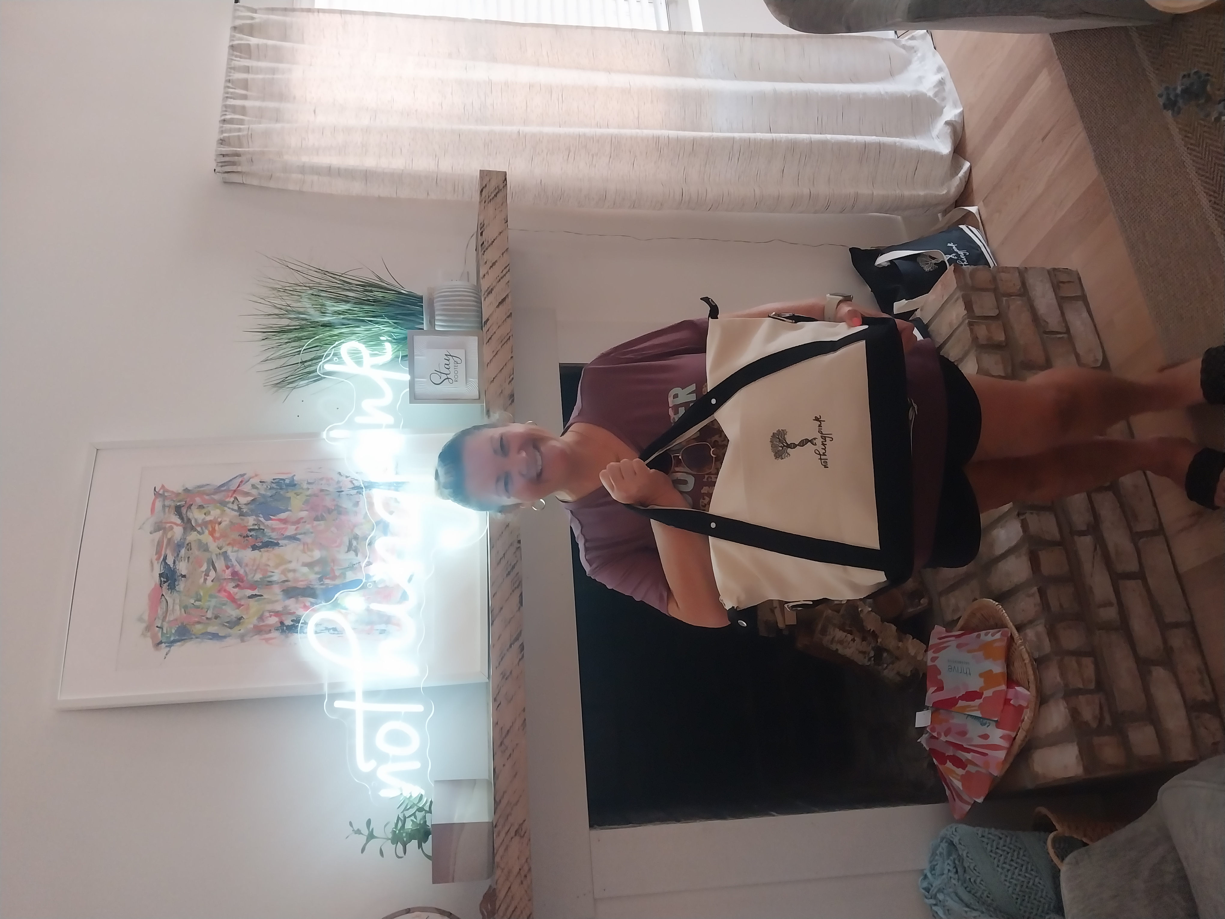 A NothingPink surgical care package tote bag