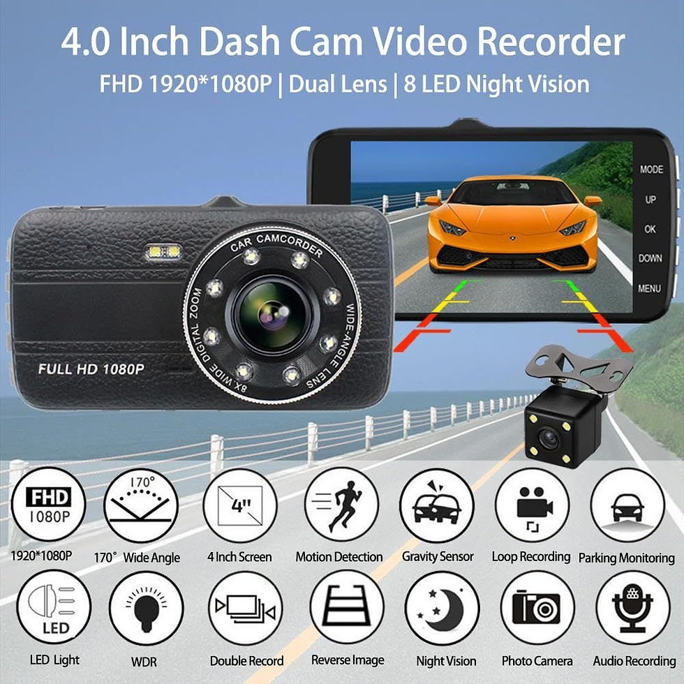 Thumbnail: DVR Dash 4 inch Full HD 1080P Dual Dash Camera