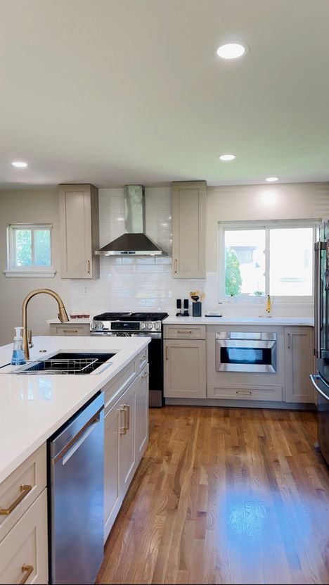 custom cabinetry and stainless steel stove in St. Louis kitchen renovation