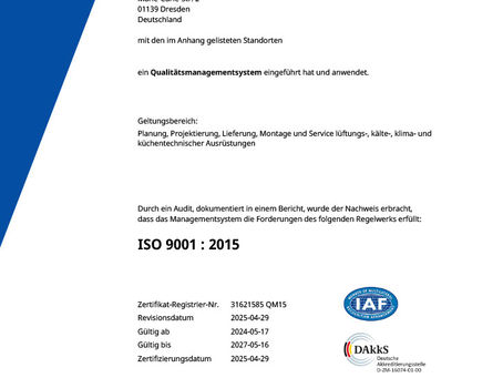 Wir sind ISO 9001 zertifiziert