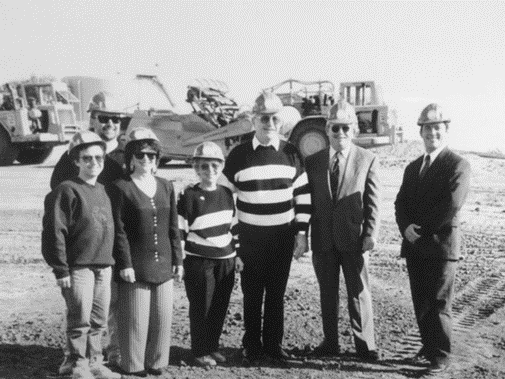 Breaking Ground at Castroville Location Left to Right: Sally, Vince, Roseann, Angie, Sal and building reps.