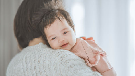 Mom and Baby hugging with love