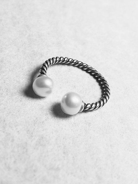 Ring - 925 Sterling Silver Vintage Thread Twist Adjustable Ring