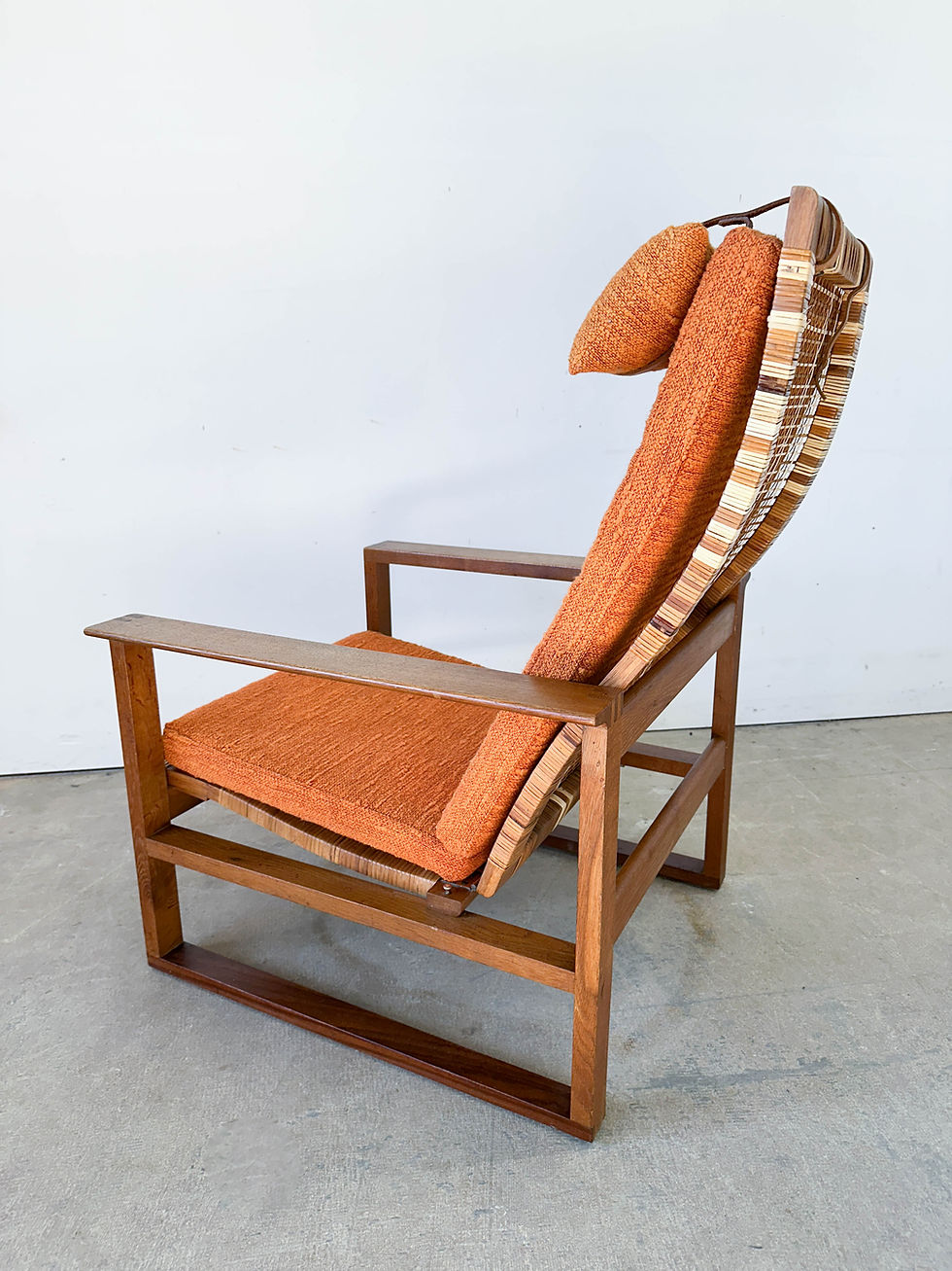 Thumbnail: Borge Mogensen Cane and Oak lounge chair