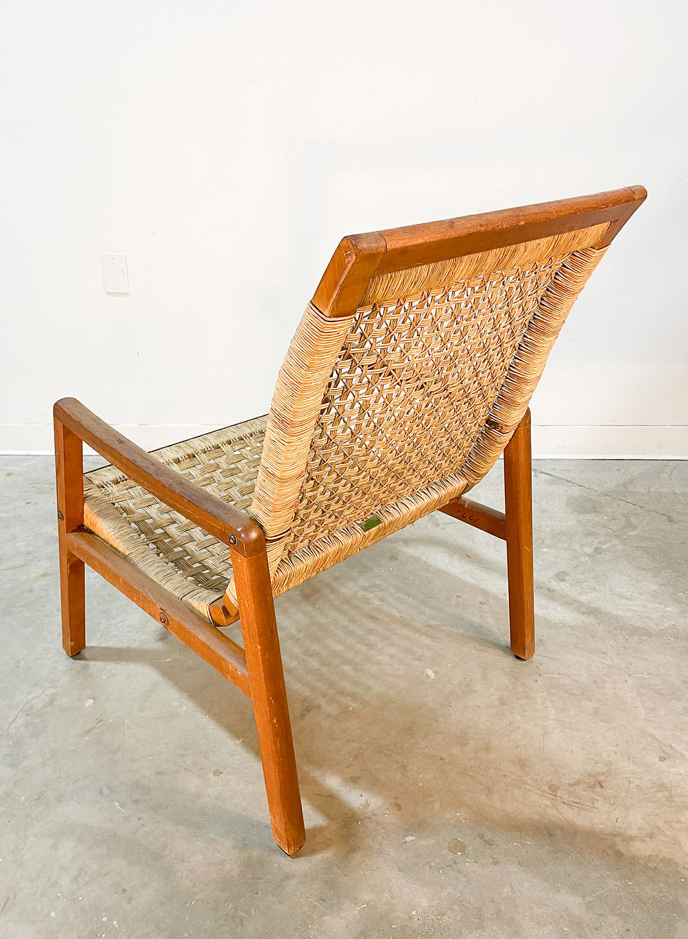 Thumbnail: Mexican Mid Century Modern Woven Lounge chair