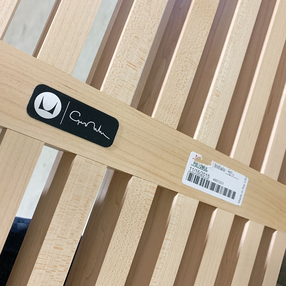 Thumbnail: George Nelson Herman Miller Slat Bench with metal legs