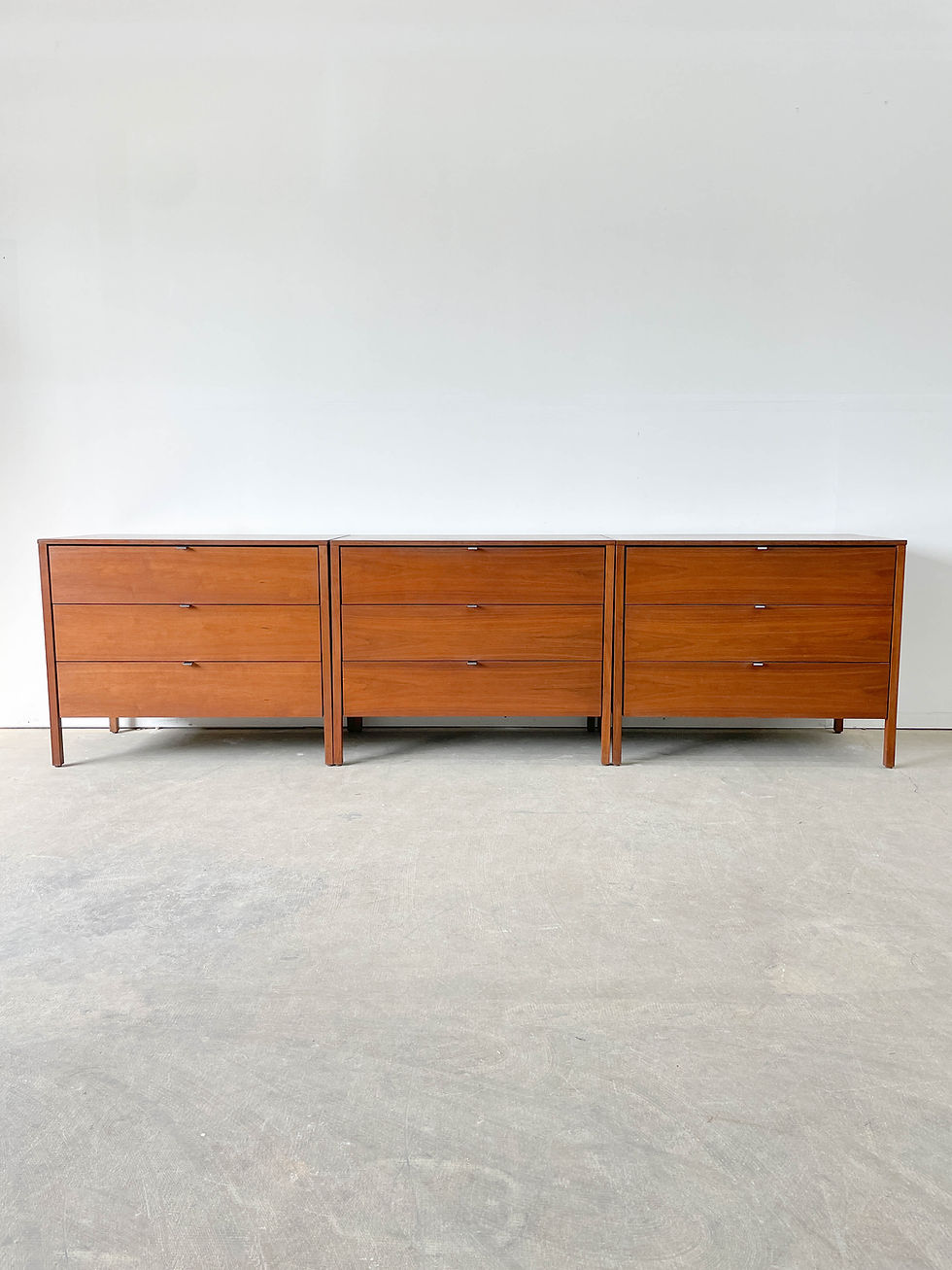 Thumbnail: Florence Knoll Walnut Dressers set of 3