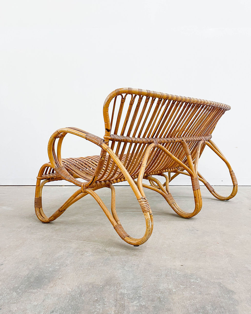 Thumbnail: Vintage Sculptural Bamboo Sofa by Rohe Noorwolde, 1960s