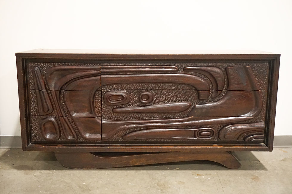 Pulaski Contour 70s Credenza and Hutch