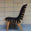 Thumbnail: Unique Jens Risom style mid century webbed chair in maple