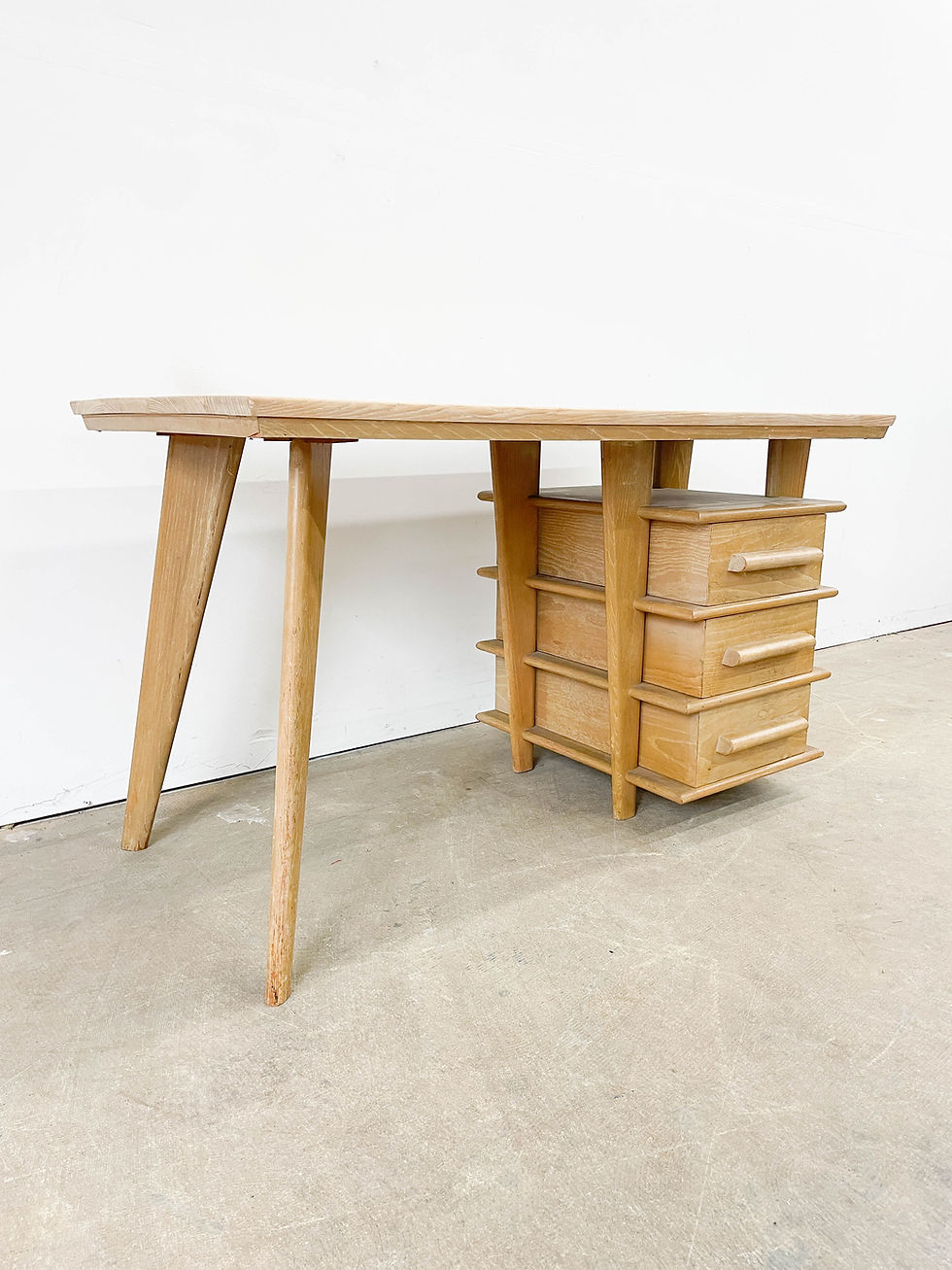 Thumbnail: Unique Architectural Limed Oak Desk