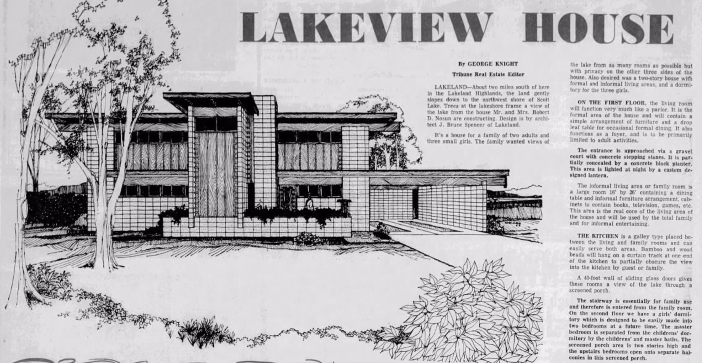 J. Bruce Spencer A Modernist Architect in 1960s Lakeland, Florida.