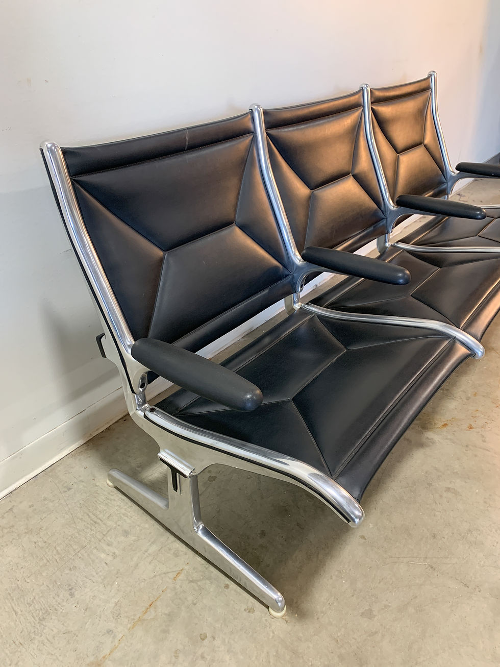 Thumbnail: Vintage Eames Tandem Sling Seating by Herman Miller