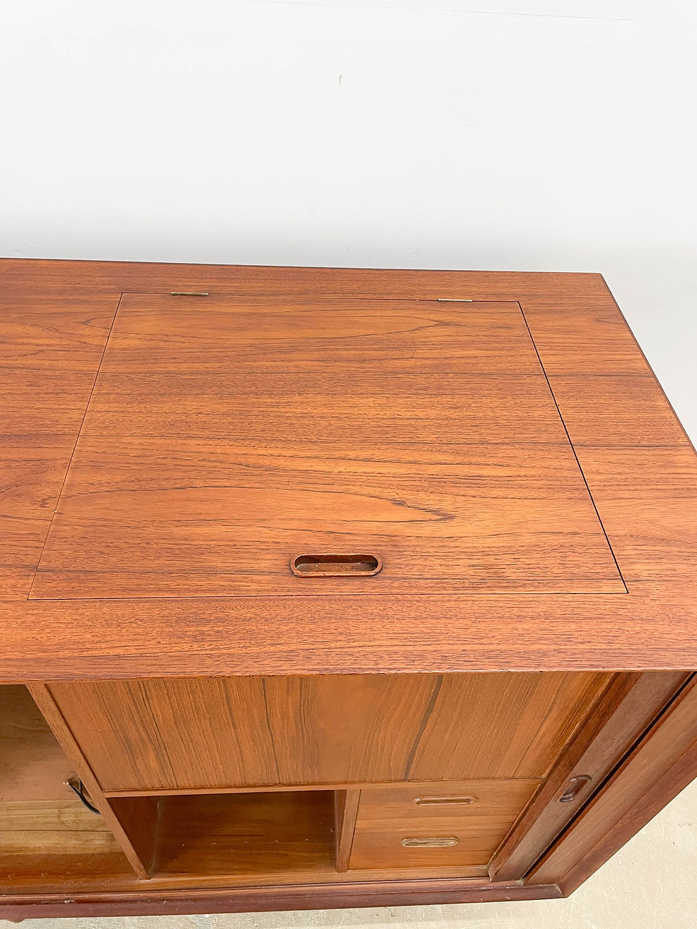 Thumbnail: Arne Vodder Teak Hifi Cabinet with Tambour door