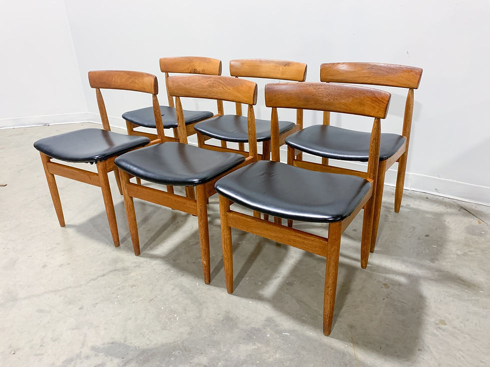 Thumbnail: 6 Hans Olsen Teak dining chairs 