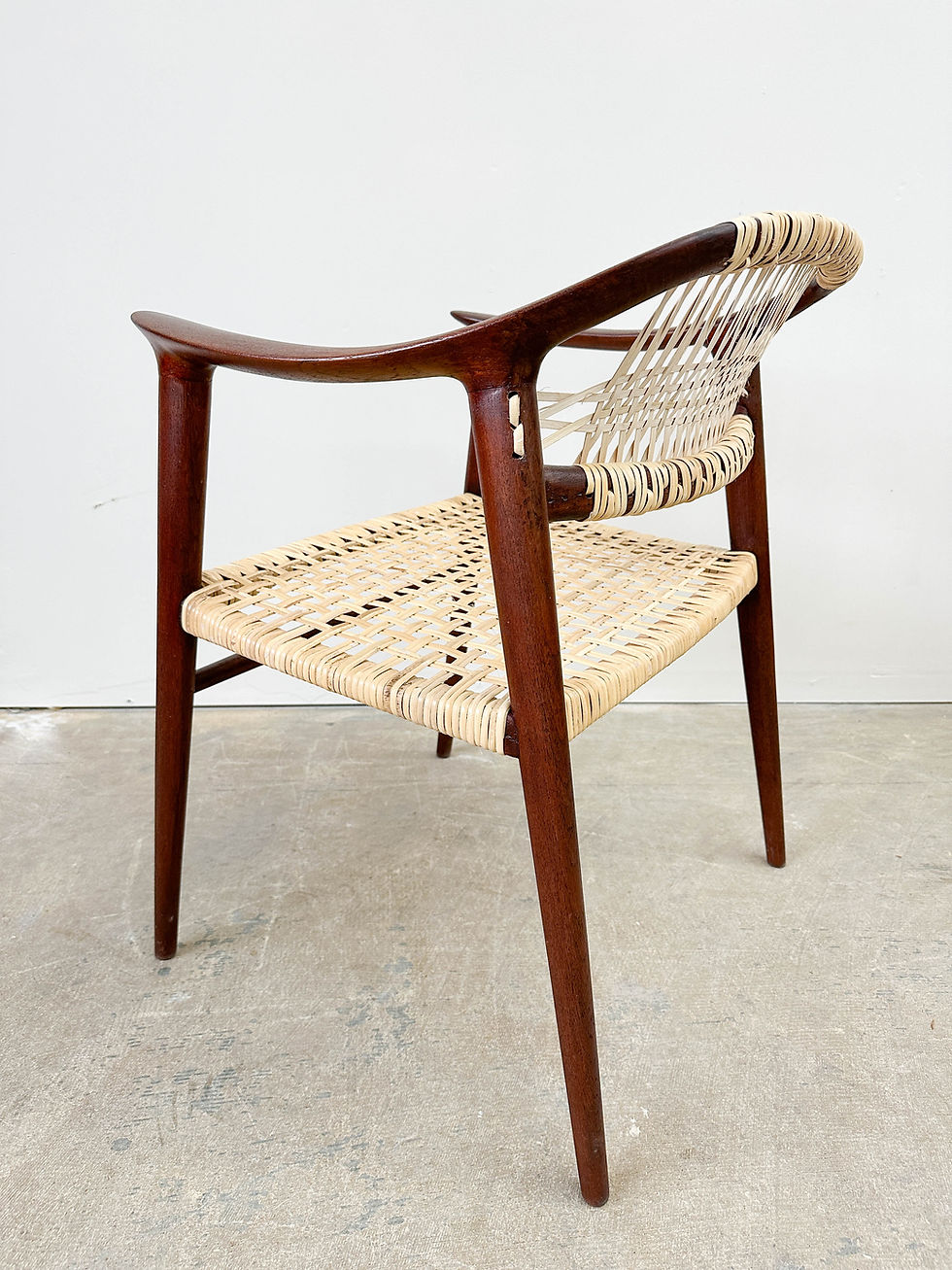 Thumbnail: Rastad and Relling Teak and Cane Bambi Chairs
