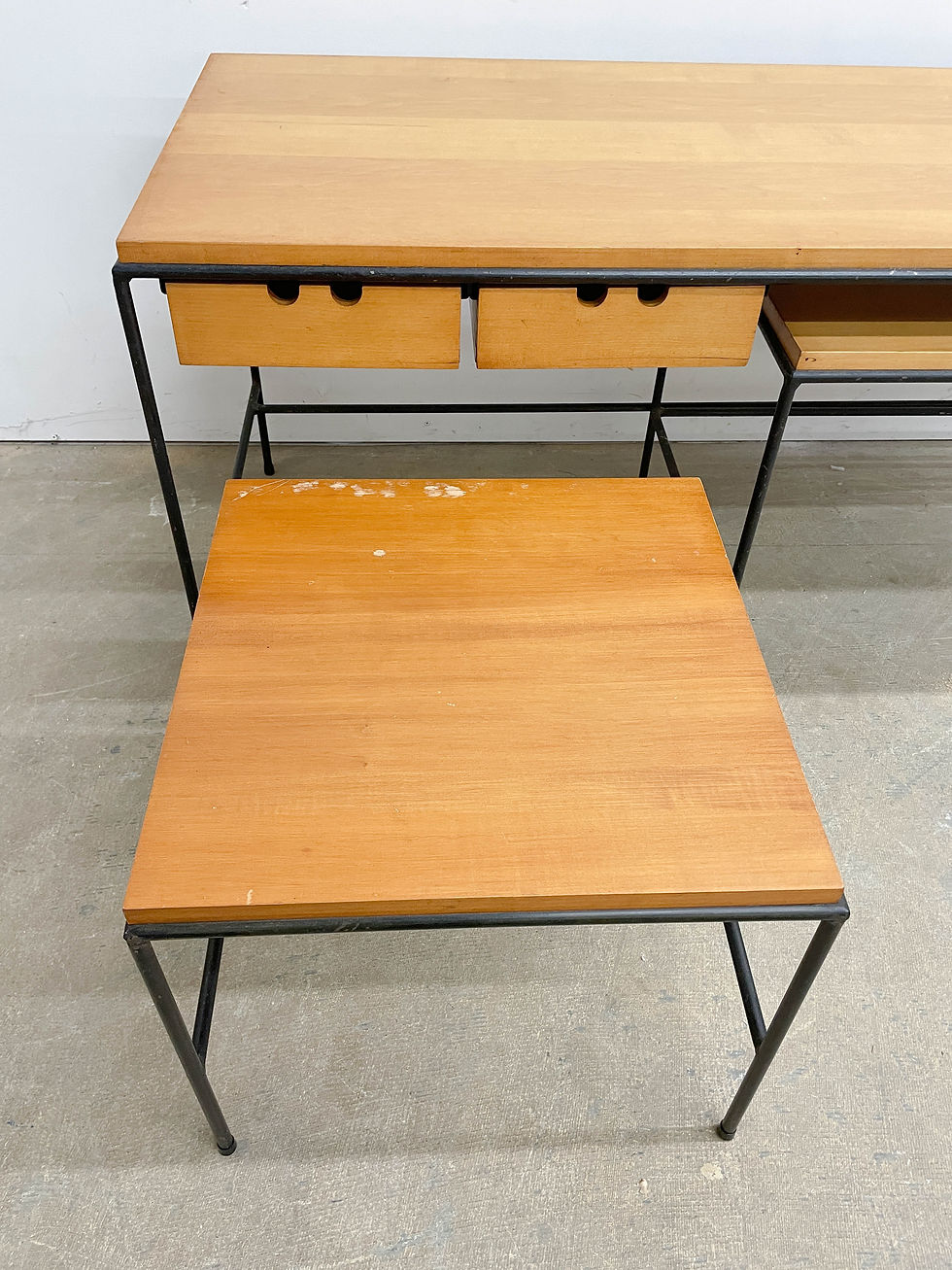Thumbnail: Paul McCobb Iron Leg Nesting tables with drawers