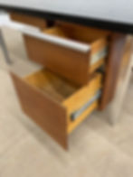 Thumbnail: Unique Aluminum and Teak Executive Office Desk