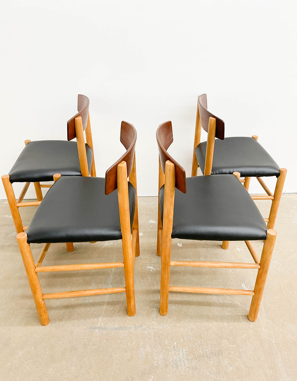 Thumbnail: Early J39 dining chairs by Borge Mogensen