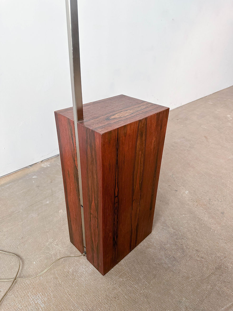 Thumbnail: Vintage Rosewood Base Arc Lamp