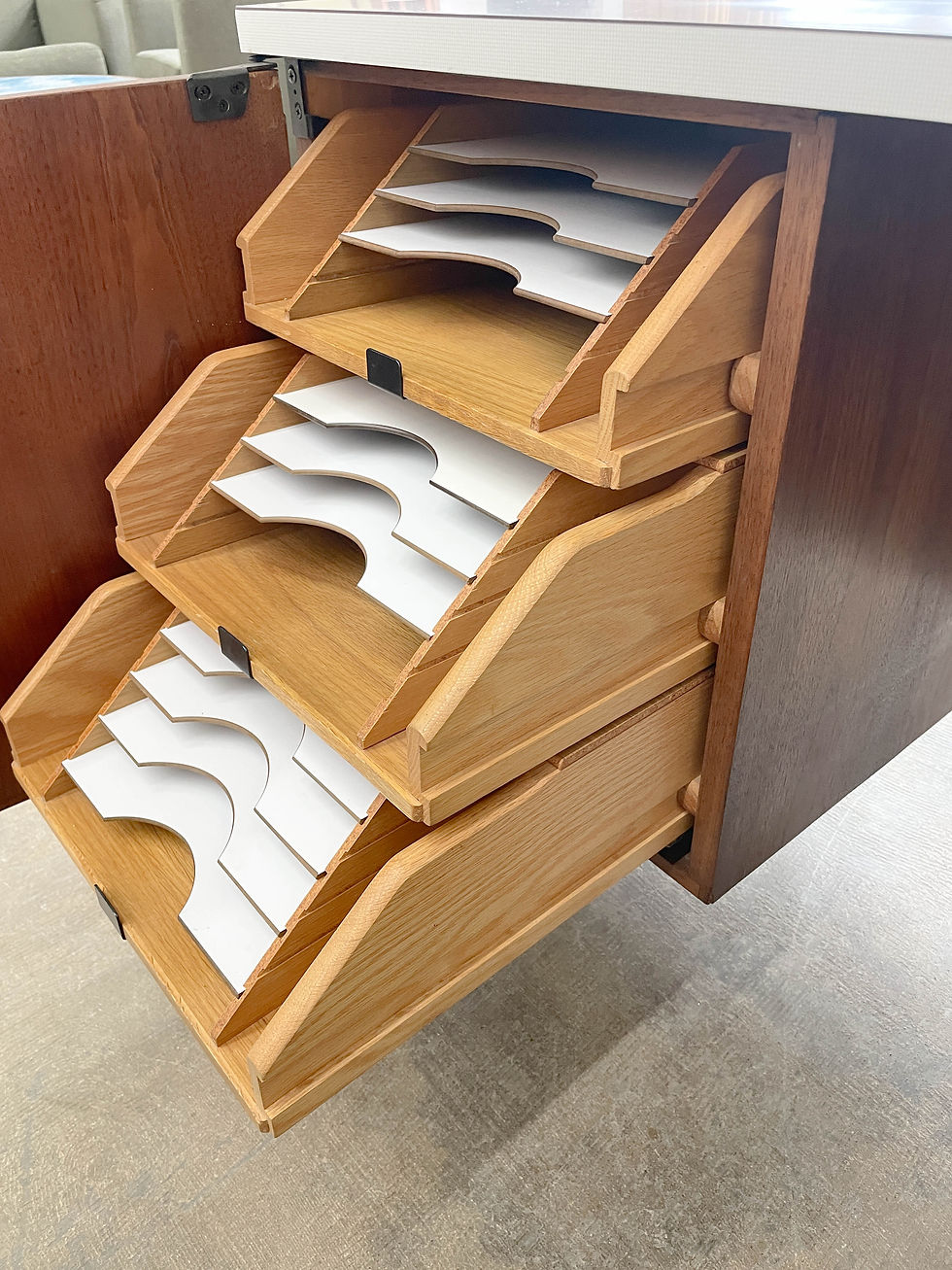 Thumbnail: Rare Florence Knoll Secretary L desk